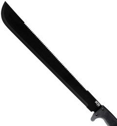 S.O.G SOGfari 18" Machete 3Cr13MoV Black Powder Coated Kraton Handle w/ Sheath — view 2