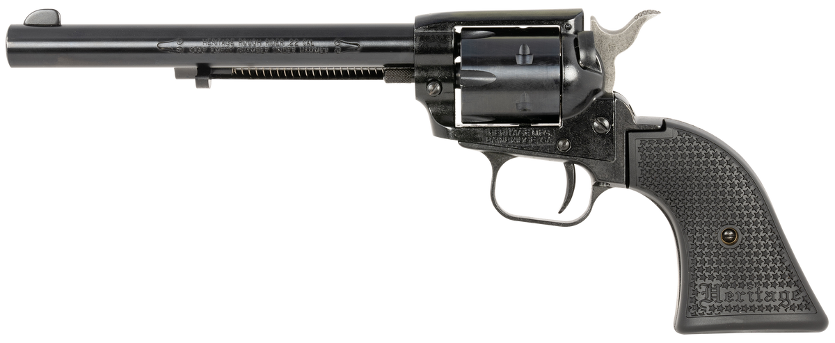 Heritage Mfg Rough Rider 22 LR 6.5" 6-Shot SAO Revolver with Holster - Black Oxide — view 2