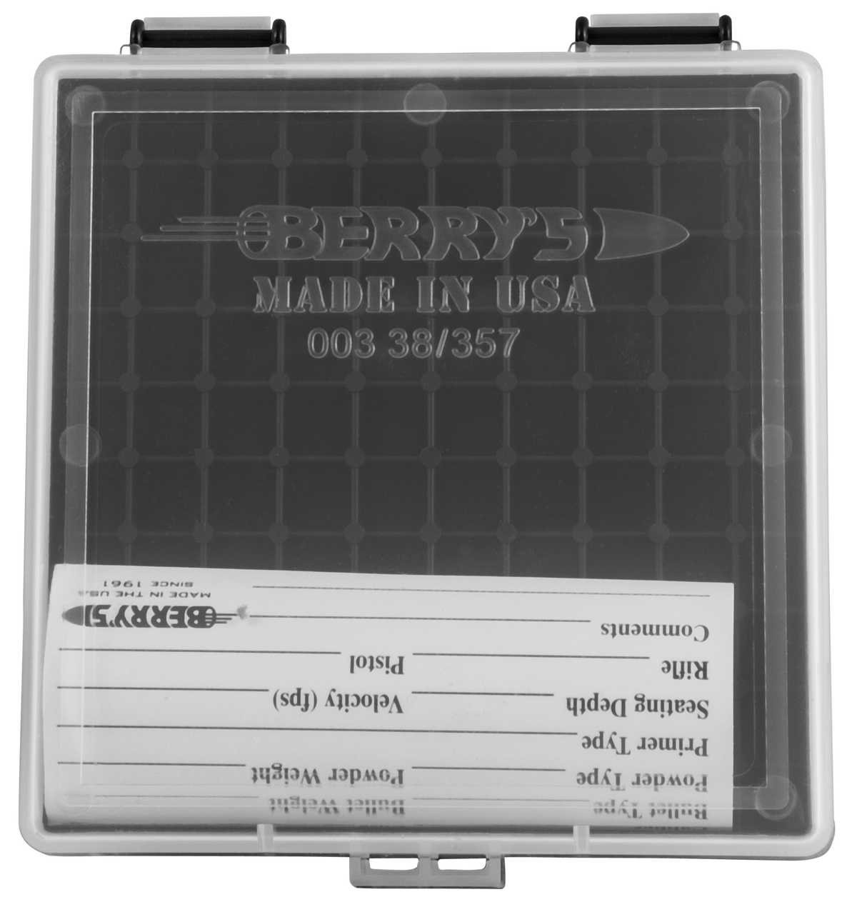 Berry's 15382 003 Ammo Box 38 Special, 357 Mag 100rd Clear Lid w/Black Bottom — view 2