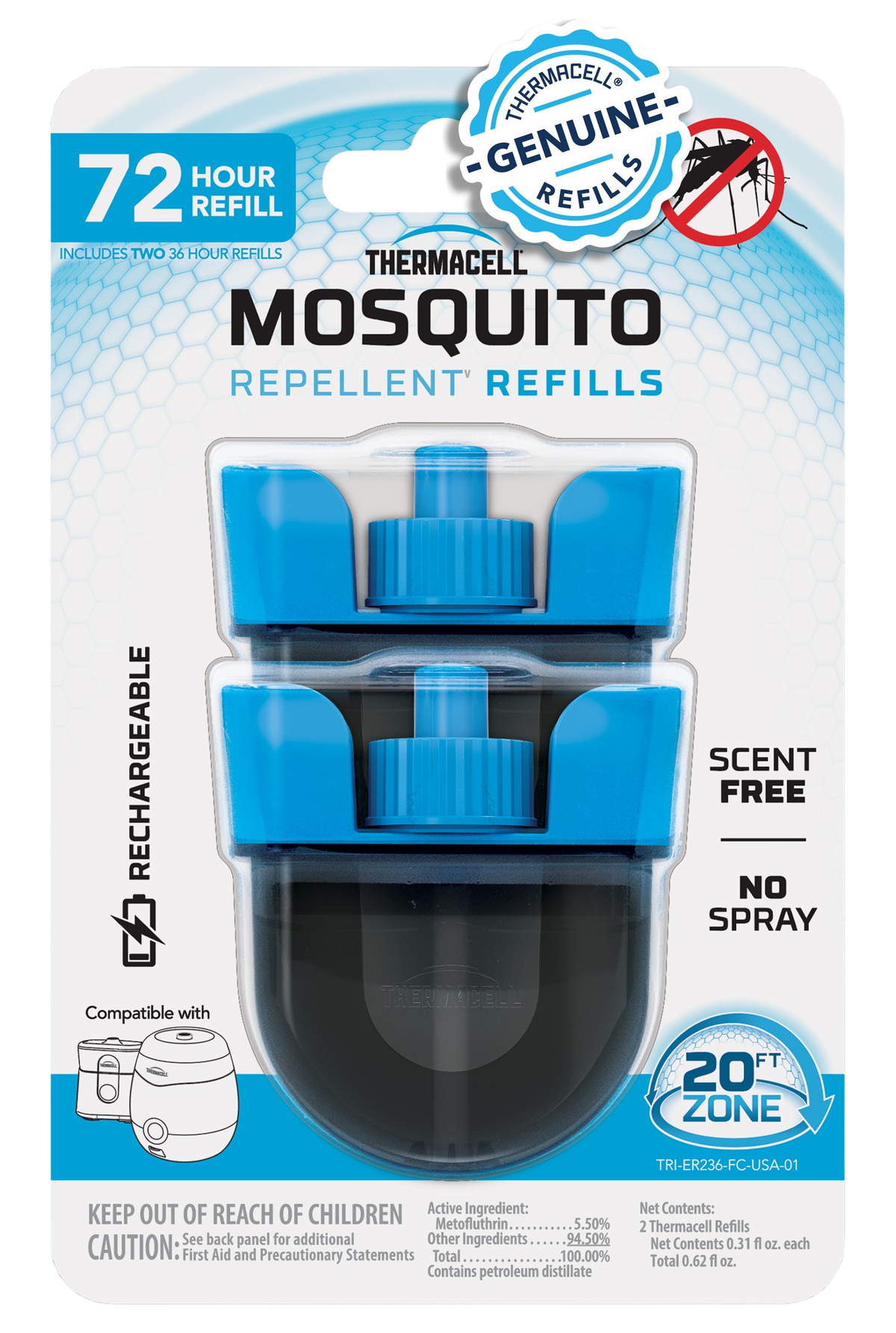 Thermacell ER236 Mosquito Repellent Refills 20 ft 36-Hr 2-Pack — view 2