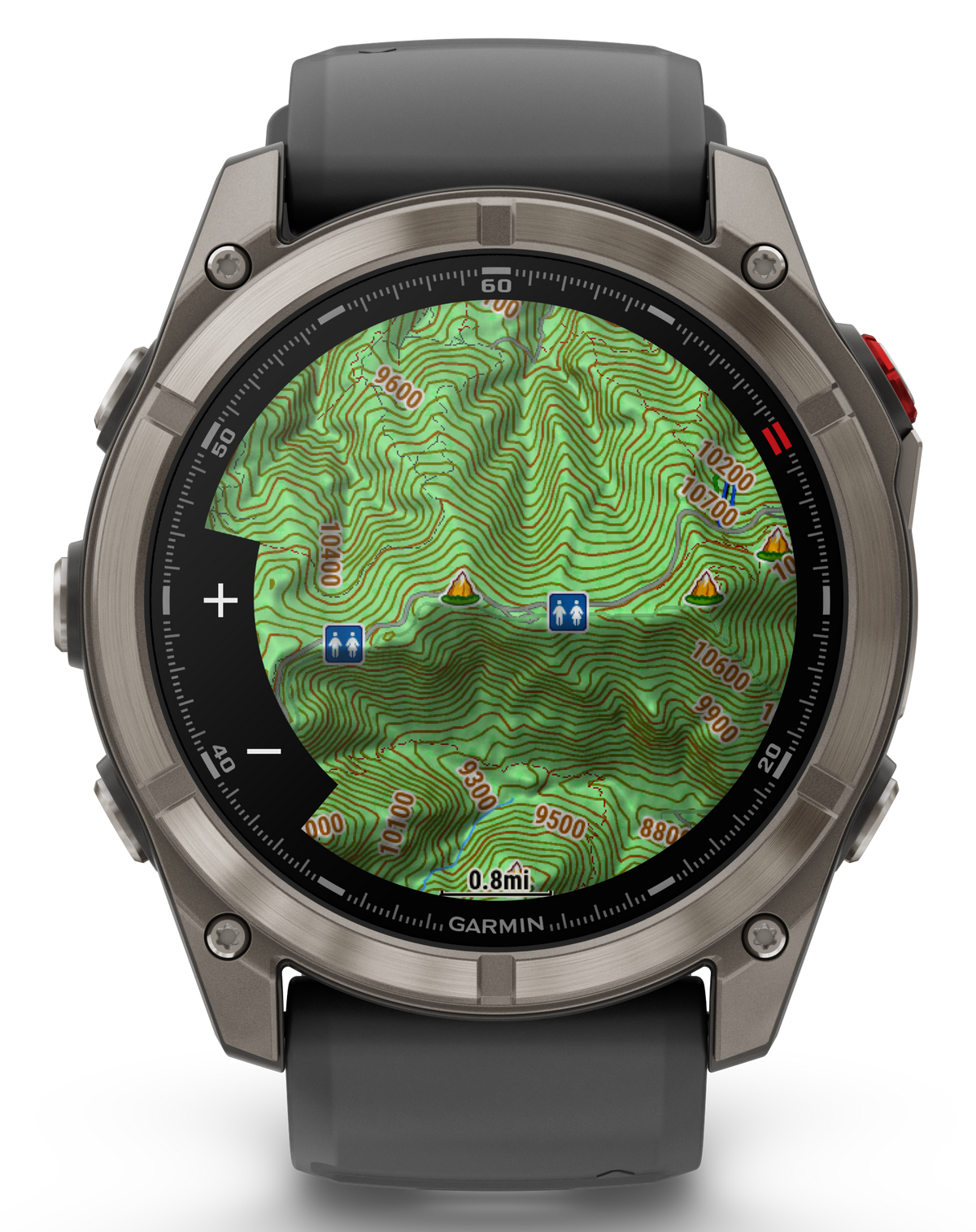 Garmin fenix 8 Pro 51mm AMOLED Sapphire Titanium GPS Smartwatch w/inReach - Graphite Black Band — view 2