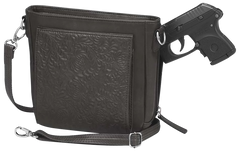 GTM GTM-201 Boho Mini Crossbody Concealed Carry Purse - Washable Black — view 2