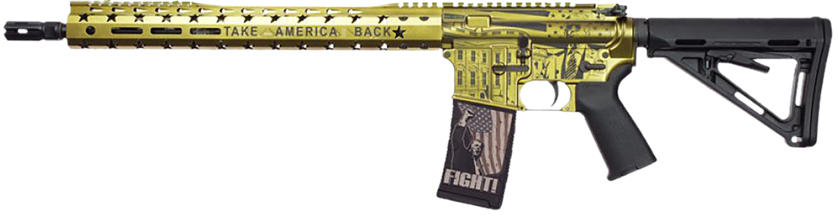 Black Rain Ordnance Spec15 5.56 NATO 16" 30+1 Semi-Auto AR-15 Rifle - Trump FX Custom Gold — view 2