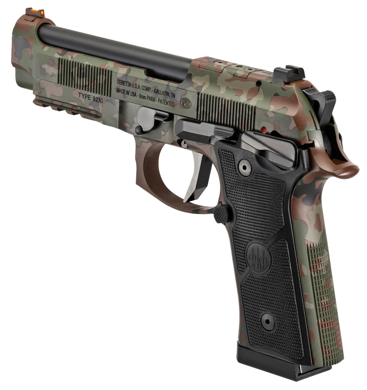 Beretta 92XI Combat 9mm Luger 4.7" 10+1 SAO Semi-Auto Pistol - Flecktarn Camo Cerakote — view 2
