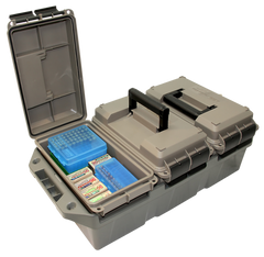 MTM Case-Gard AC3C 3-Can Ammo Crate 50 Cal Dark Earth/Army Green Polypropylene — view 2