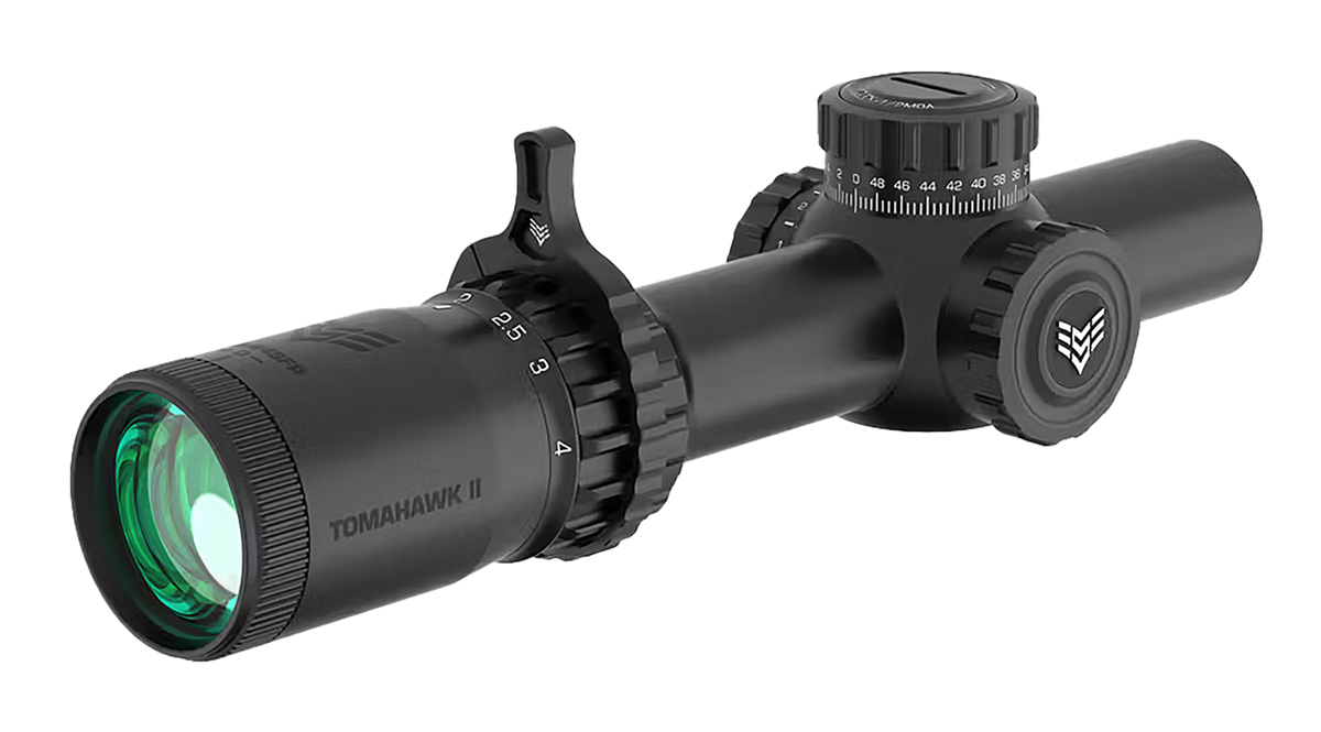 Swampfox Optics Tomahawk II 1-6x24mm 30mm Tube SFP LPVO Riflescope - BDC Green Reticle — view 2