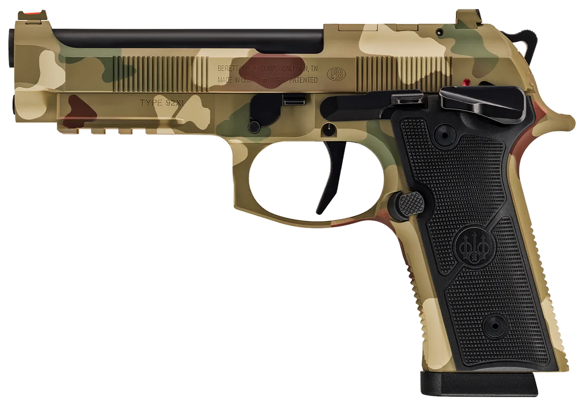 Beretta 92XI SAO 9mm Luger 4.7" 10+1 Semi-Auto Pistol - Frog Skin Camo Cerakote — view 2