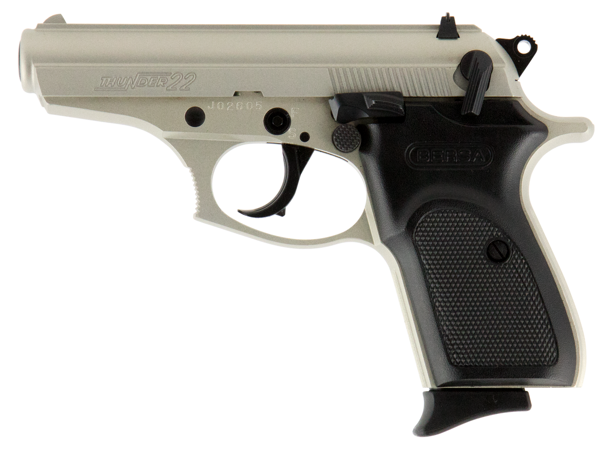 Bersa Thunder 22 LR Micro-Compact 3.5" 10+1 DA/SA Pistol - Nickel — view 2