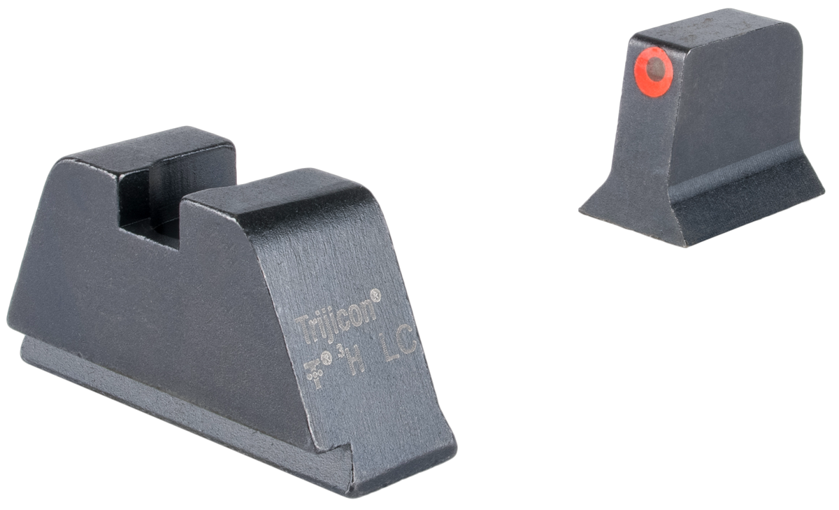 Trijicon GL201-C-601138 Suppressor/Optic Height Night Sights Green Tritium/Orange Outline Front, Black Rear - Glock 17/17L/19/22 Standard Frame — view 2