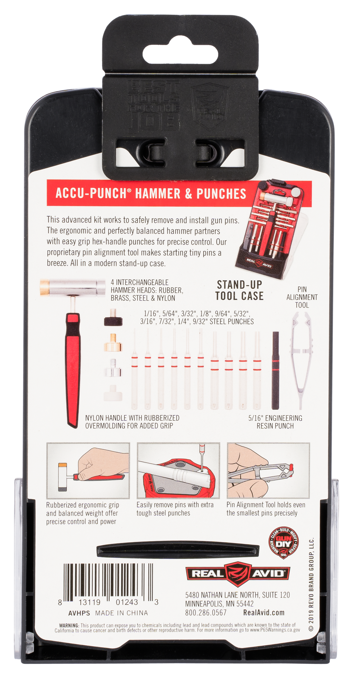 Real Avid Accu-Punch Hammer & Steel Pin Punch Set — view 2