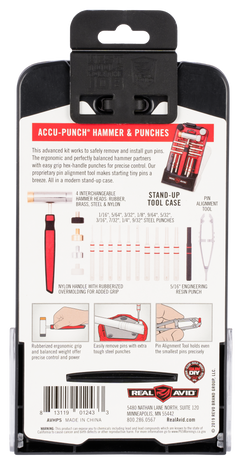 Real Avid Accu-Punch Hammer & Steel Pin Punch Set — view 2