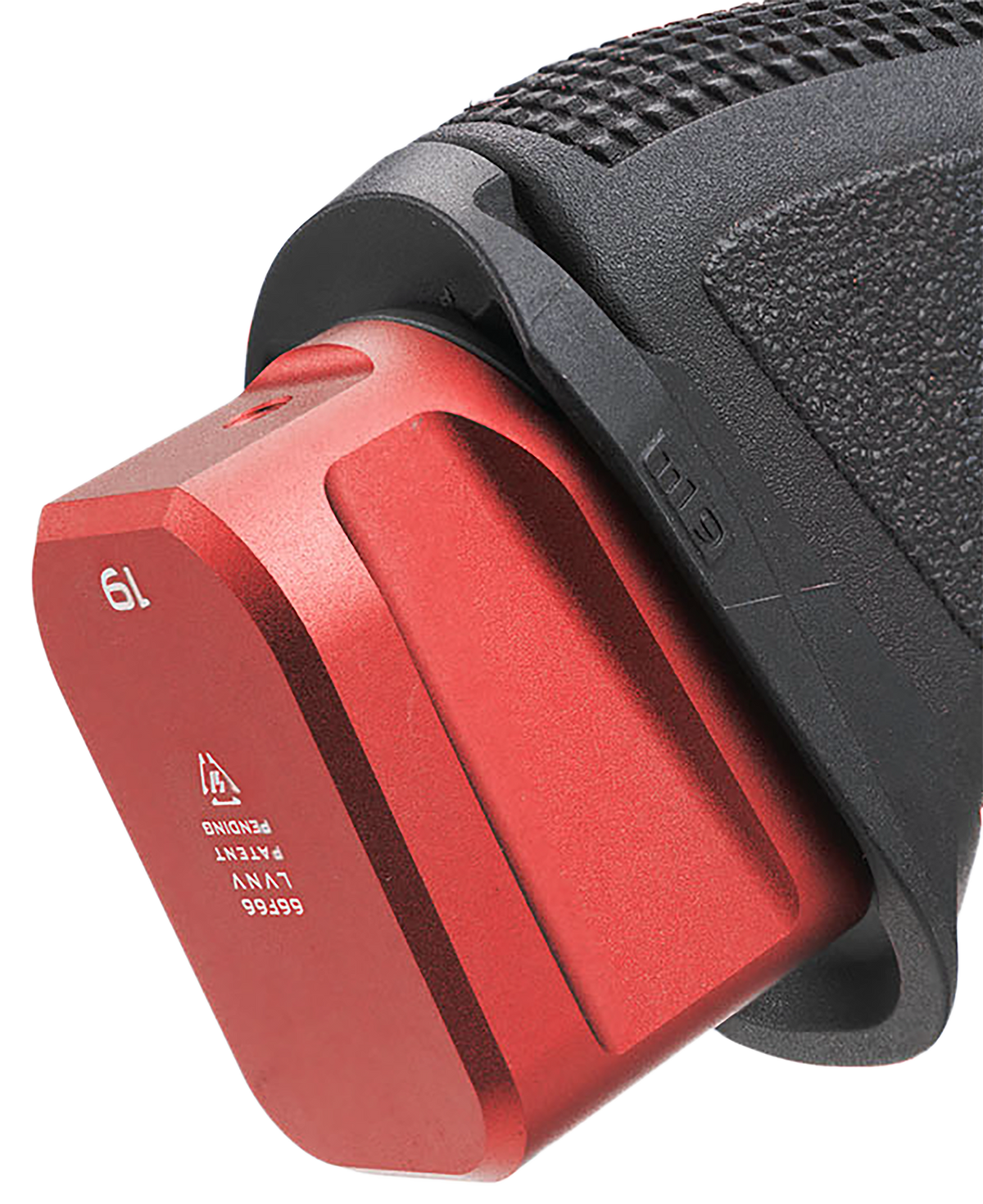 Strike Industries EMP Extended Mag Plate 6061-T6 Aluminum Red for Glock G19 — view 2