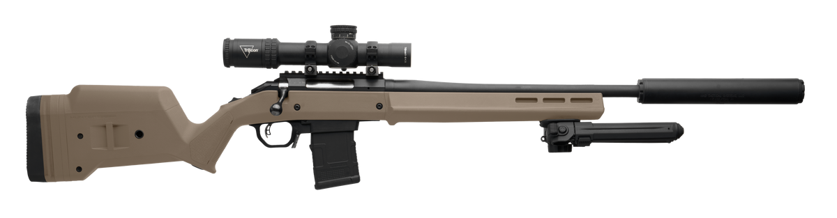 Magpul Industries Hunter American FDE Rifle Stock w/ Aluminum Chassis - Right Hand Short Action Ruger American - STANAG Mag Well — view 2