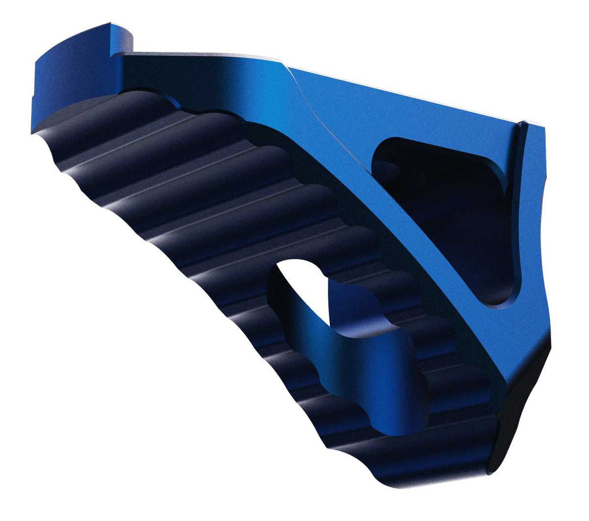 Rise Armament RA-030-BLU Micro Hand Stop M-LOK Skeletonized 7075-T6 Aluminum - Patriot Blue — view 2