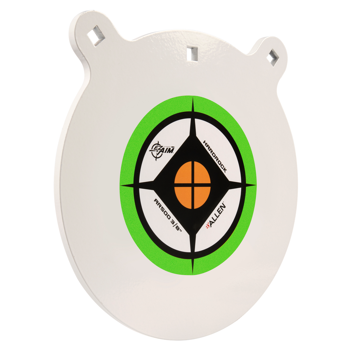 EZ-Aim Hardrock 12" AR500 Steel Gong Target 3/8" Thick Hanging Black/Green/White — view 2