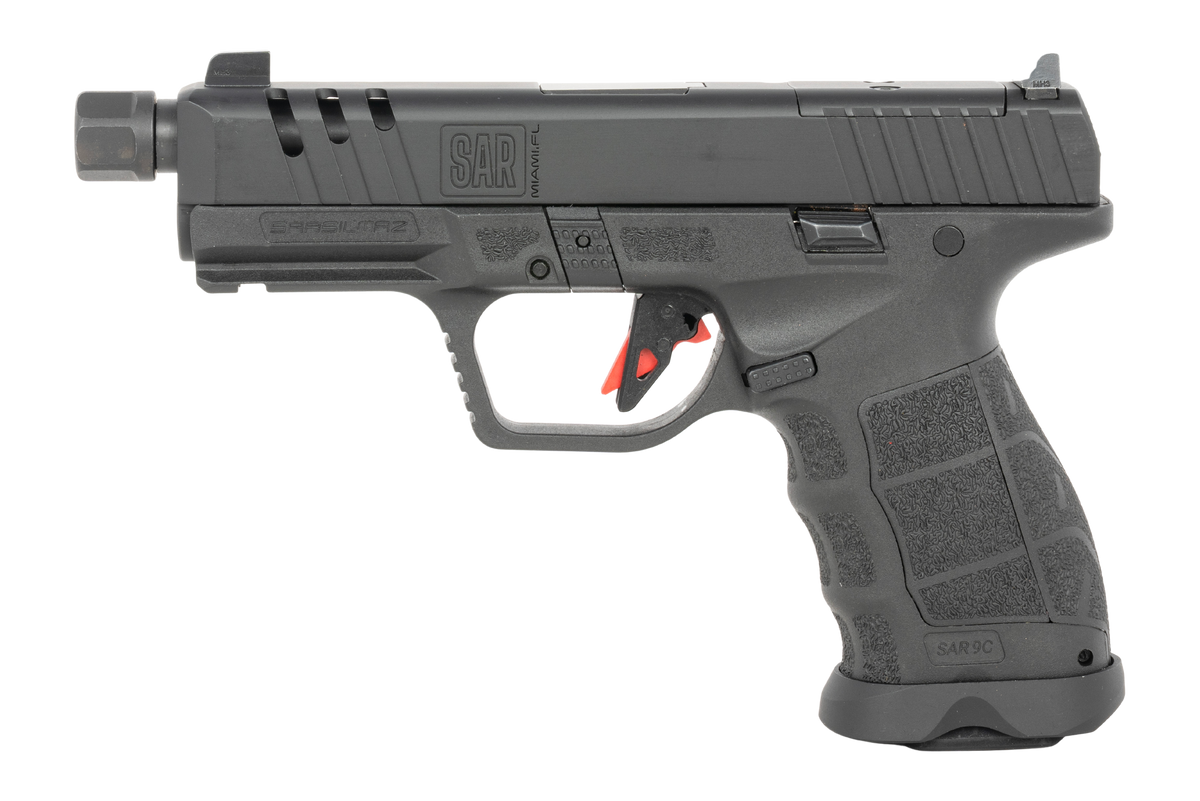 SAR USA SAR9 SOCOM Compact 9mm Luger 4.70" 10+1 Semi-Auto Pistol - Black — view 2