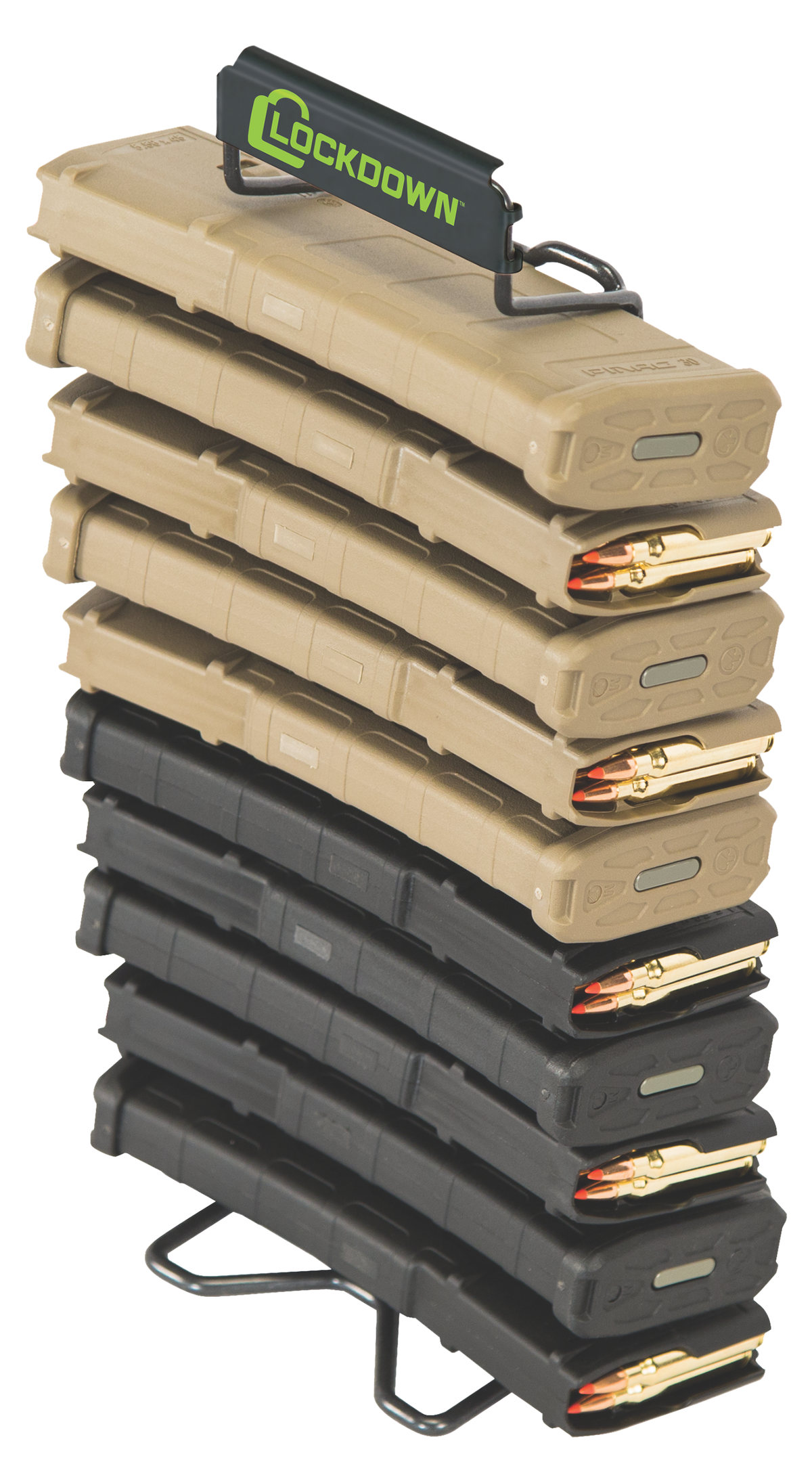 Lockdown AR-15 Magazine Rack Steel 10 Slot Black Vinyl Coated — view 2