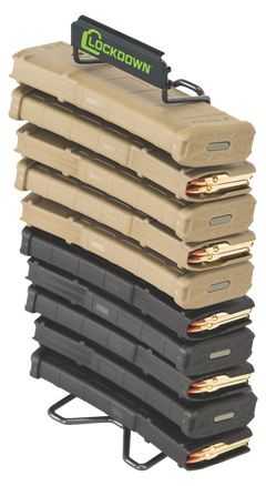 Lockdown AR-15 Magazine Rack Steel 10 Slot Black Vinyl Coated — view 2