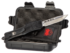CobraTec Knives CTK-1 Small 2.75" OTF Tanto Plain D2 Steel Black Aluminum Handle — view 2