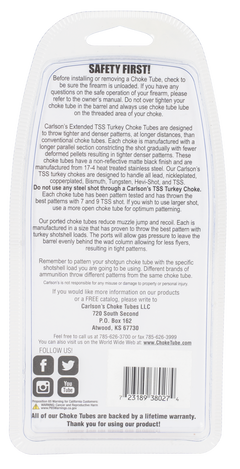 Carlsons TSS Turkey 12 Gauge Retay .640 Extended Choke Tube — view 2
