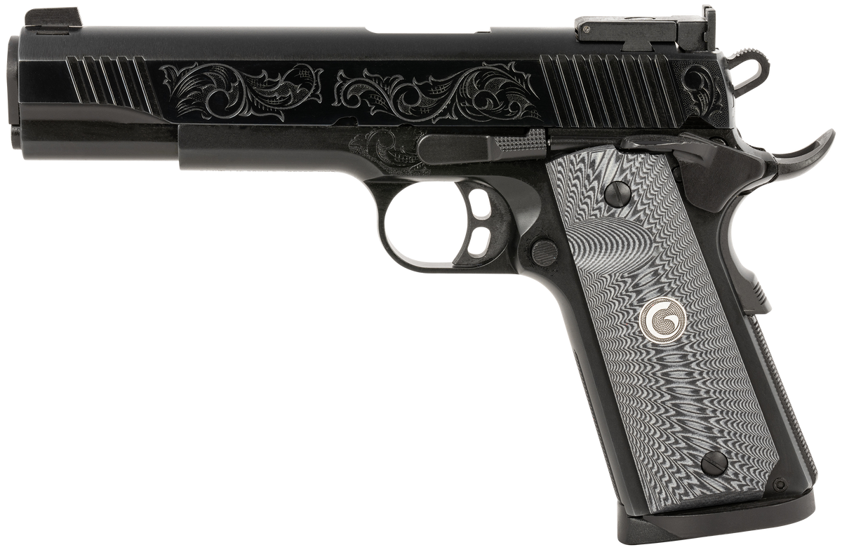 EAA Girsan MC1911 S Lux 45 ACP 5" 8+1 Semi-Auto Pistol - Black Chrome Engraved — view 2