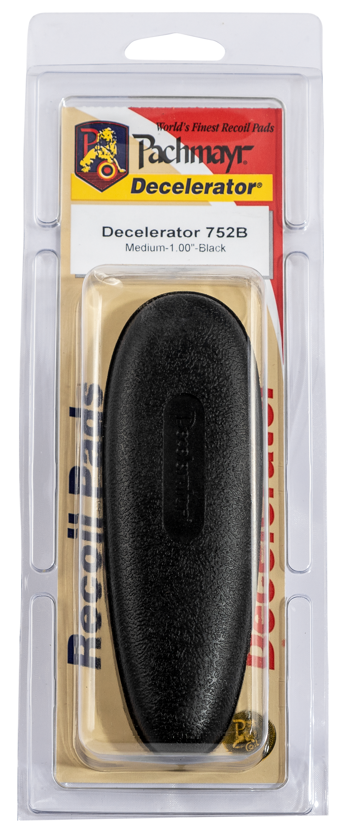 Pachmayr Decelerator Old English Recoil Pad Medium Black Rubber for Shotgun — view 2