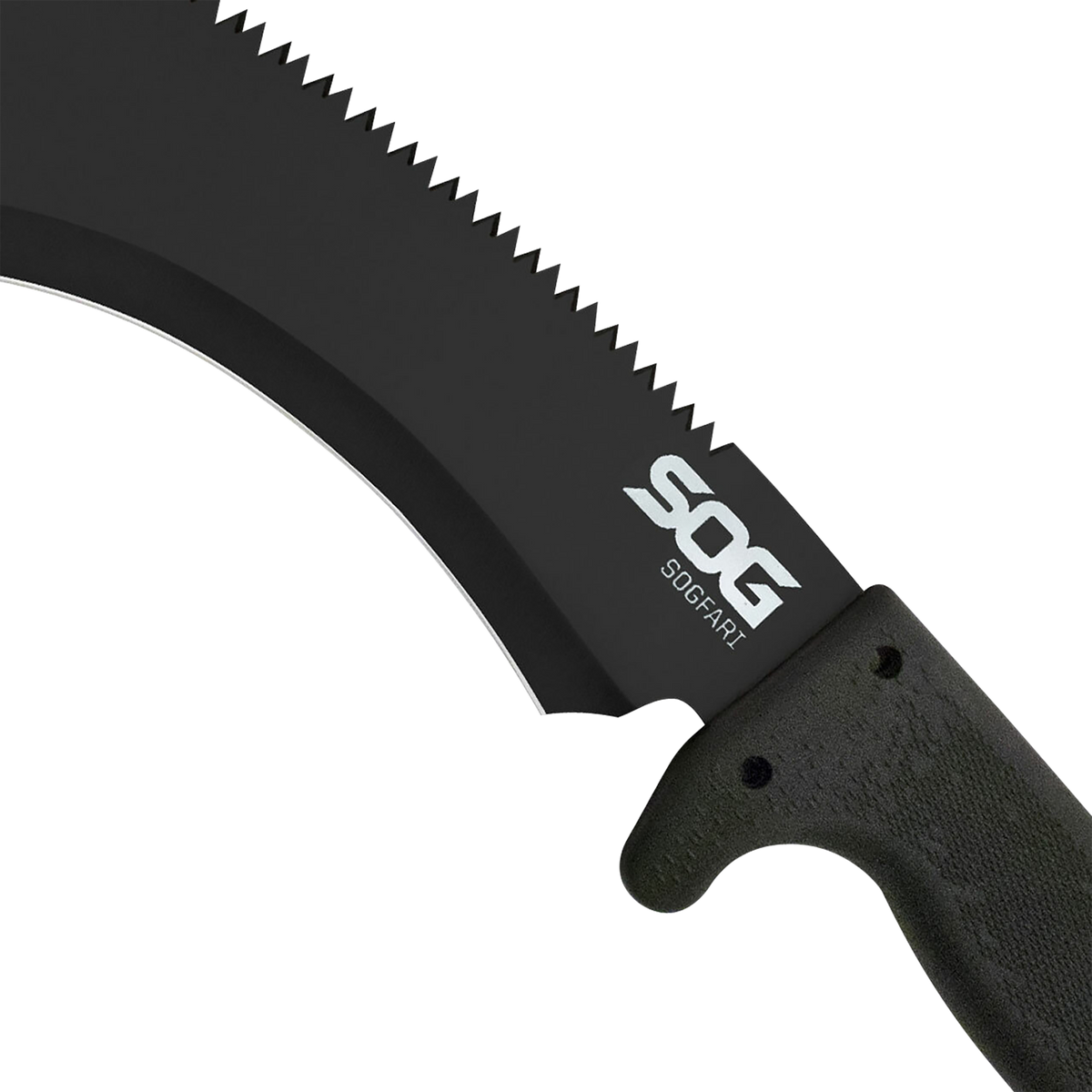 S.O.G SOGfari Kukri 12\" Fixed Blade Machete 3Cr13MoV SS Black Kraton Handle — view 2