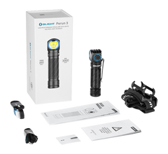 Olight Perun 3 3000 Lumen Rechargeable Right Angle LED Headlamp - Black — view 2