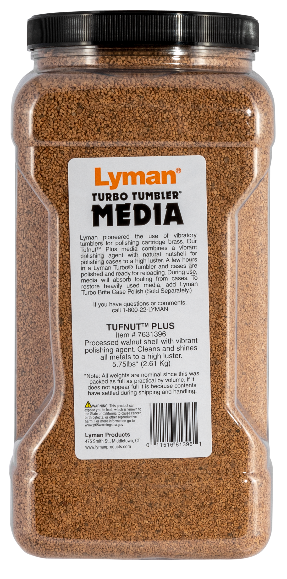 Lyman Turbo Tufnut Case Cleaning Media 5.75 lbs Treated Walnut Hull — view 2