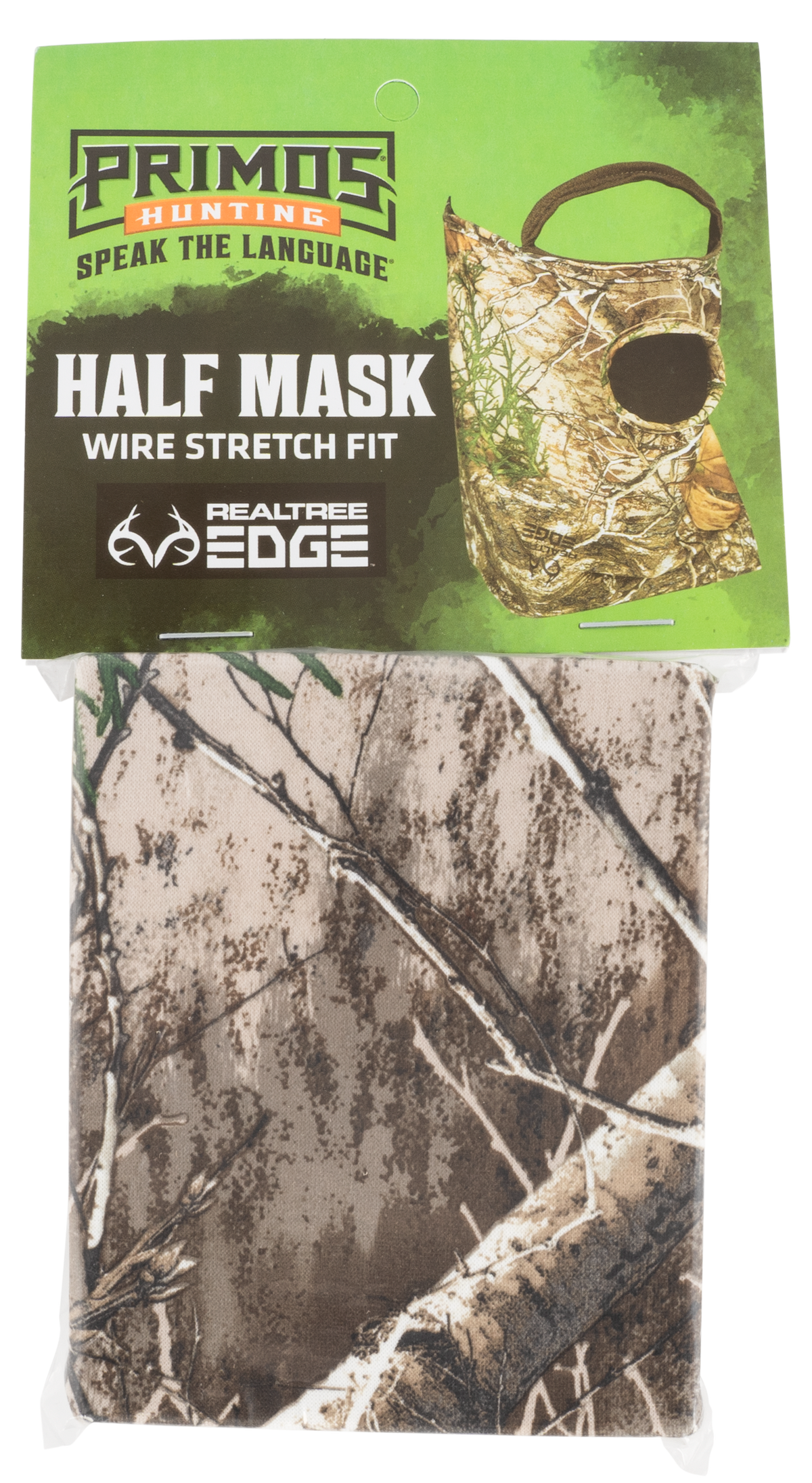 Primos Stretch Fit Realtree Edge Neoprene 1/2 Face Mask OSFA — view 2