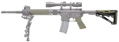 Hogue 15256 AR-15/M16 OverMolded Collapsible Buttstock & Pistol Grip Kit OD Green — view 2