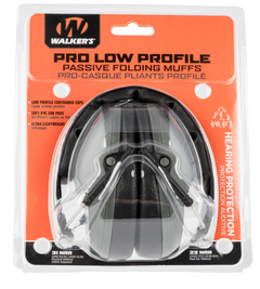 Walkers Game Ear Pro Low Profile Passive Muff 22 dB Over the Head Gray/Black Polymer — view 2