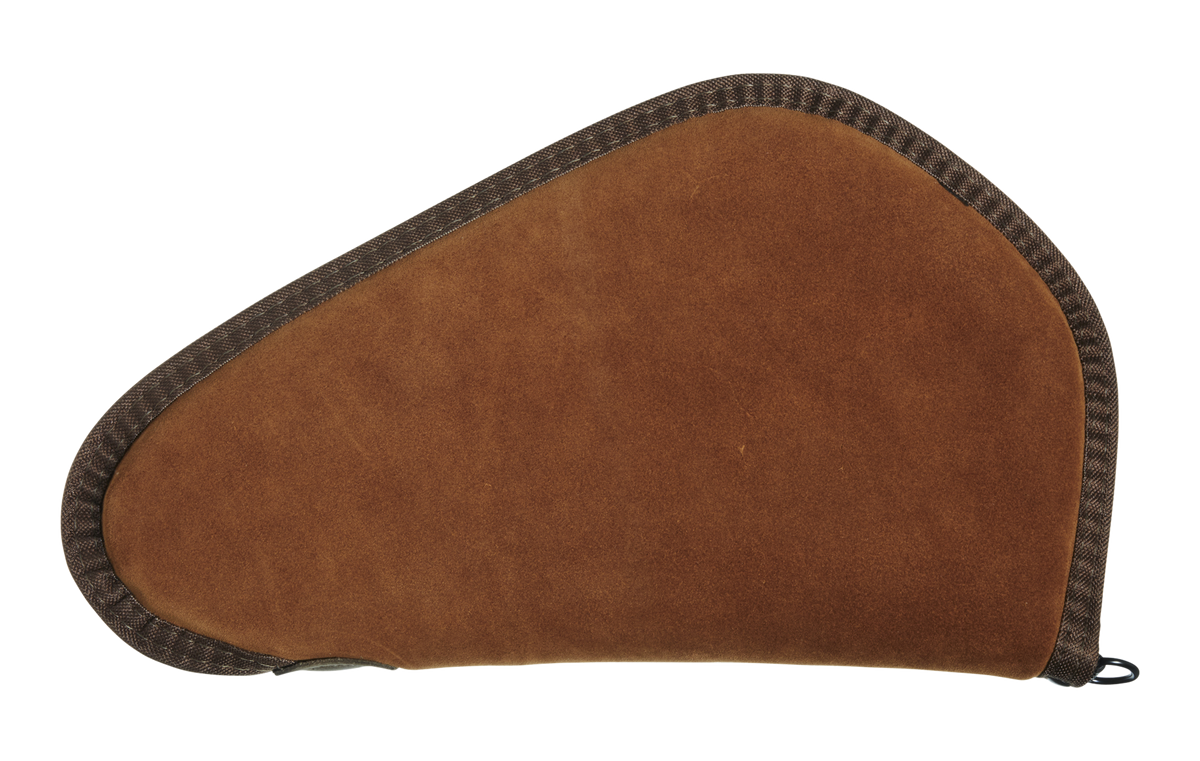 Heritage Cases 8613 Handgun Case 13" Brown Suede w/Black Trim, Faux Sherpa Lining & Foam Padding — view 2