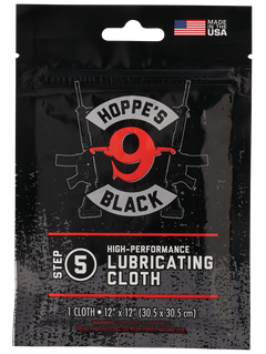 Hoppes HBLC Black Lube Cloth Treated with Black Oil 11" x 14" Resealable Bag — view 2