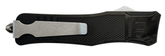 Xcaliber Knife Company 40 Cal Large 3.80" OTF Tanto Part Serrated Black 440C SS - 5.30" Steel Handle — view 2