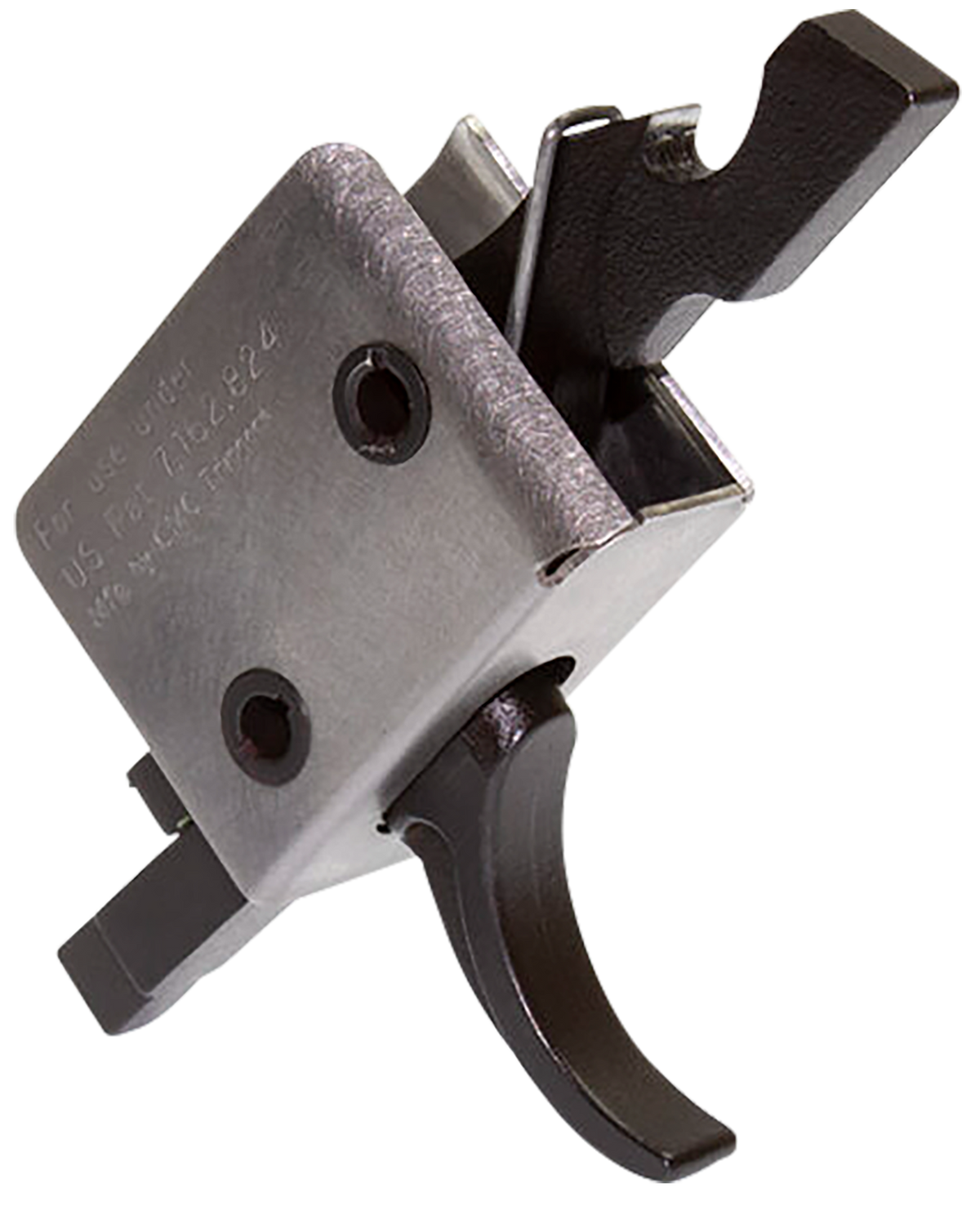CMC Triggers 92501 Drop-In AR-15/AR-10 Single-Stage Curved Trigger 4-4.50 lbs - Black/Silver — view 2
