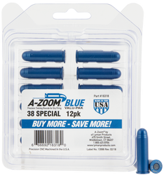 A-Zoom 16318 Revolver Blue Snap Caps .38 Special 12-Pack Dummy Rounds — view 2