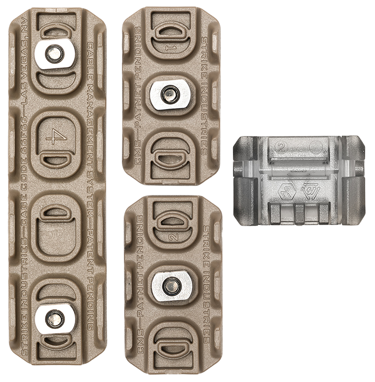 Strike Industries NGSW AR-CMS Wire Management Kit Tan Polymer — view 2