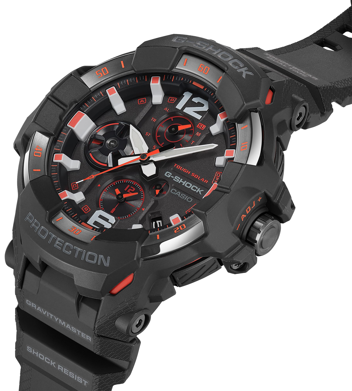 G-Shock Gravitymaster GR-B300-1A4 Tough Solar Carbon Core Guard Black/Orange Pilot Watch