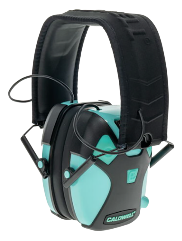 Caldwell E-Max Pro 23dB Over the Head Aqua Blue/Black Adult Electronic Earmuff — view 2