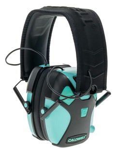 Caldwell E-Max Pro 23dB Over the Head Aqua Blue/Black Adult Electronic Earmuff — view 2