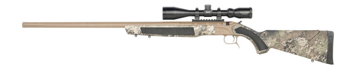 CVA Accura LR-X 45 Cal 30" Fluted Break-Open Muzzleloader - FDE Cerakote TrueTimber Strata w/KonusPro 3-9x40mm IR Scope — view 2