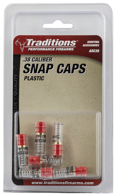 Traditions ASC38 Snap Caps 38 Special Plastic w/Brass Base 6-Pack — view 2