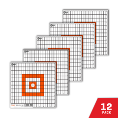 EZ-Aim 15495 Grid Paper Hanging Target 12"x12" Orange/White 12-Pack — view 2