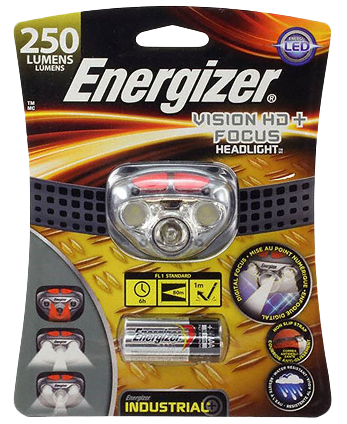 Energizer Vision HD+ Focus 45/400 Lumens LED Headlamp - Red/White LED — view 2