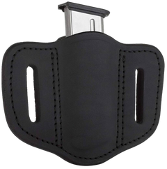 1791 Gunleather MAG1.1 Single Stack Single Magazine Holster Stealth Black Leather Belt Slide — view 2