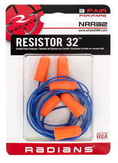 Radians FP8100BP Foam Ear Plugs Corded 32 dB NRR In The Ear Orange - 3 Pair — view 2