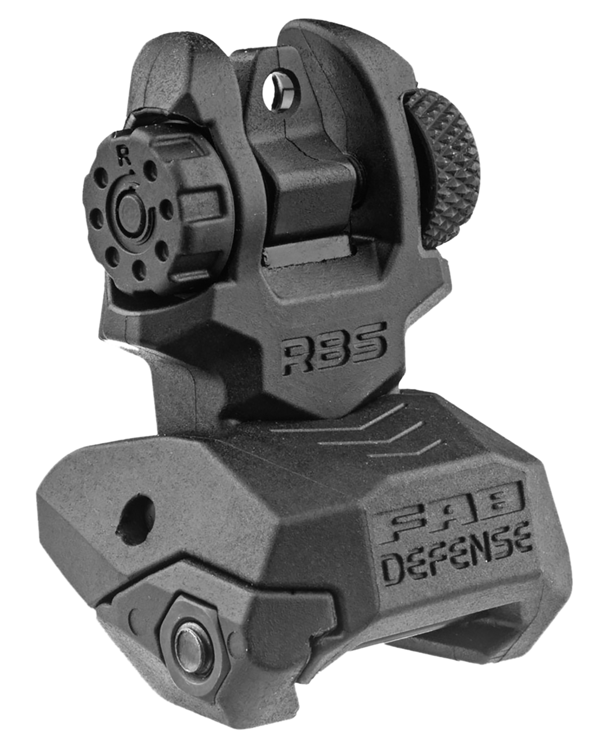 FAB Defense FXRBS Rear Back-Up Sight AR-15/M16/M4 Dual Aperture Black Polymer/Metal — view 2