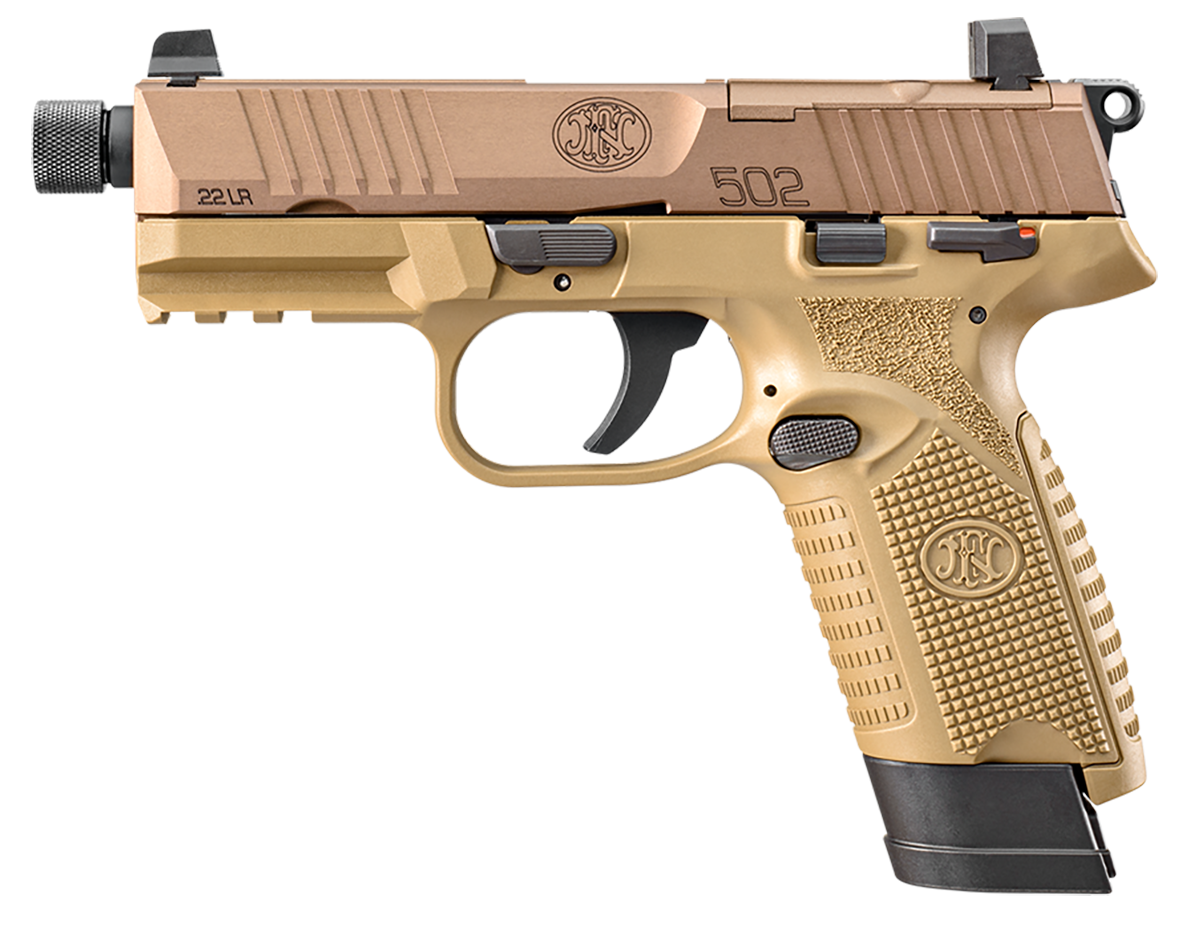 FN 502 Tactical 22 LR 4.60" 10+1 FDE Semi-Auto Pistol — view 2