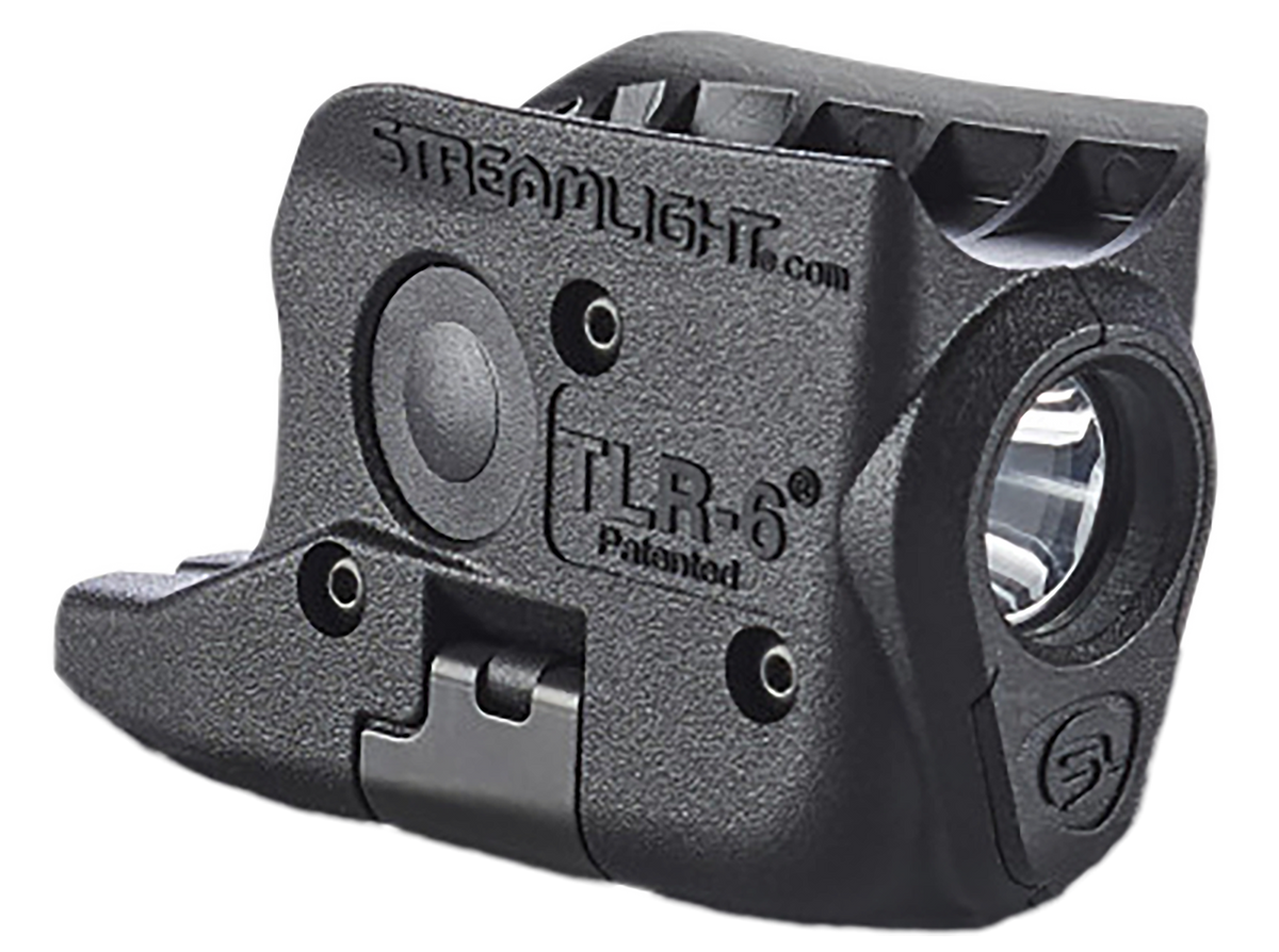 Streamlight TLR-6 100 Lumen White LED Weapon Light for Glock 42/43 - Light Only - Black Polymer — view 2